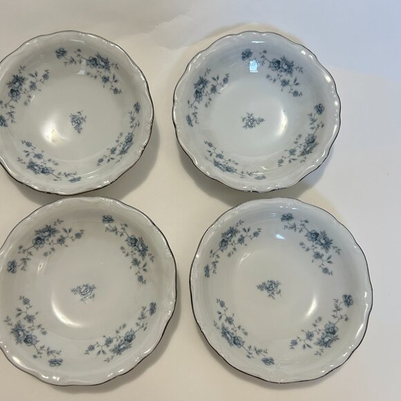 Johann Haviland Blue Garland Bavaria Germany Fruit Desert Bowls 5" set of 6 - Picture 2 of 12